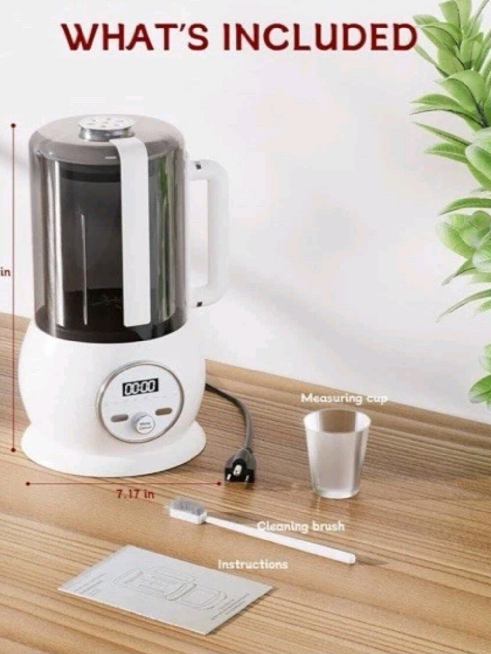NIB! Nut Milk Maker 8 in 1 Function with Digital Timer And Self Cleaning - Picture 2 of 13